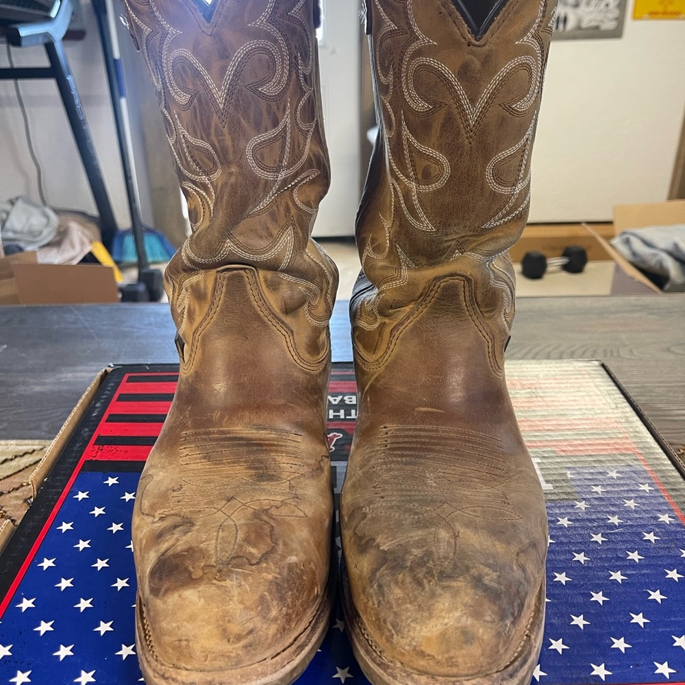 Double H Brown Leather Boots